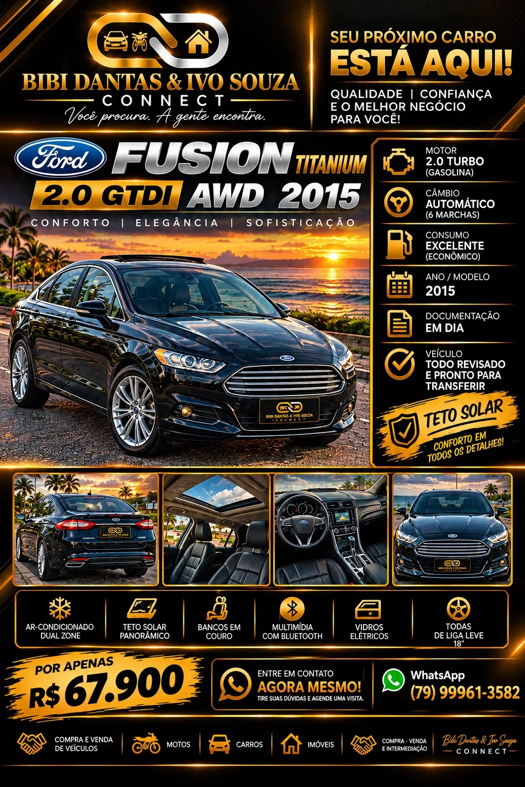 Foto do anúncio Ford Fusion Titanium 2.0 GTDI AWD 2015 à venda