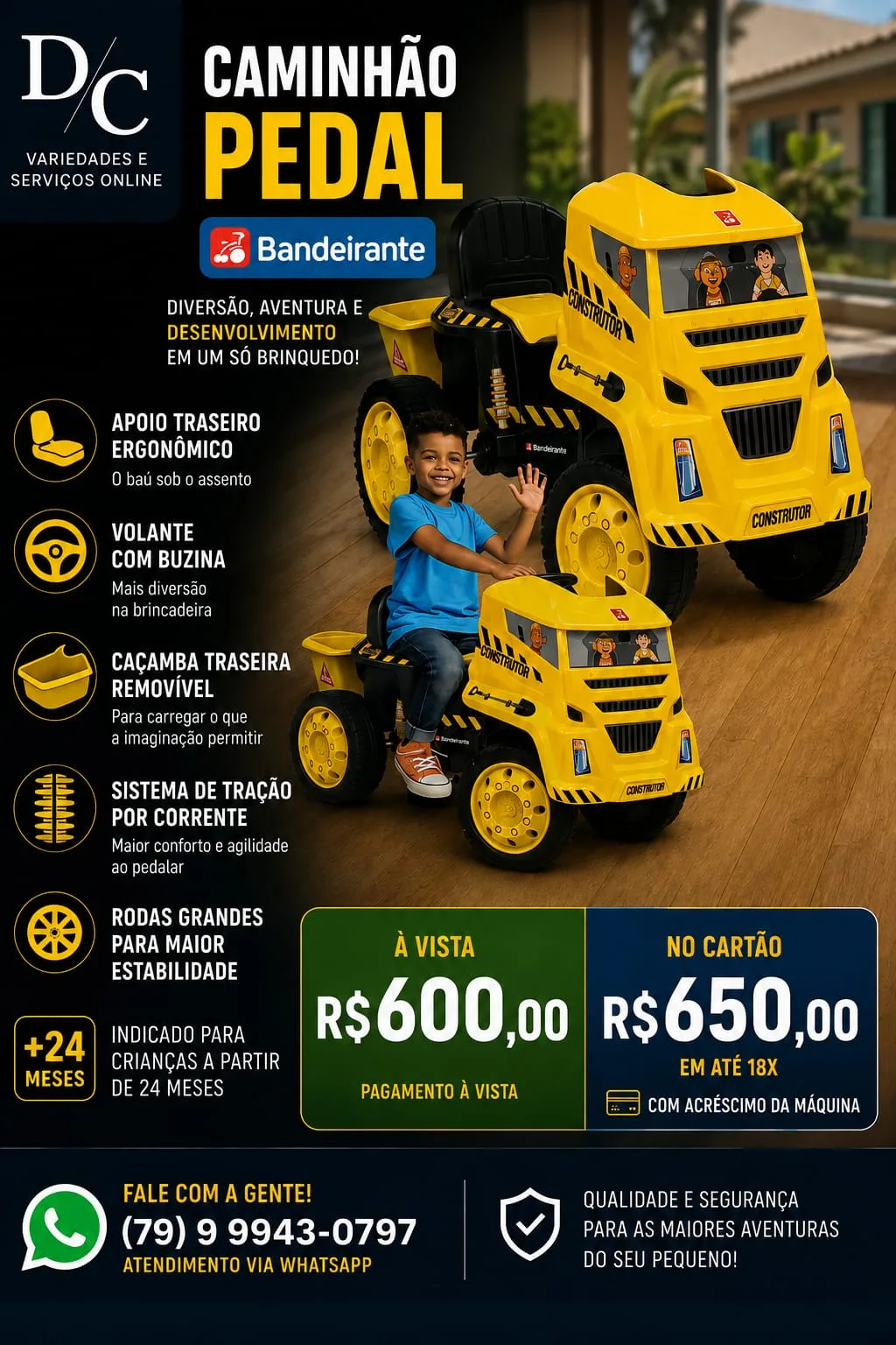 Foto do anúncio Caminhão a Pedal Bandeirante
