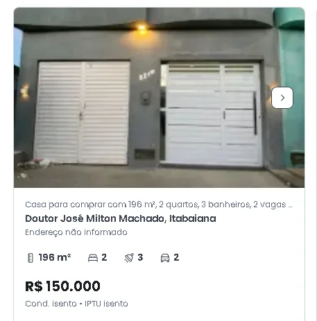 Foto do anúncio Casa com 196 m² no Bairro Doutor José Milton Machado