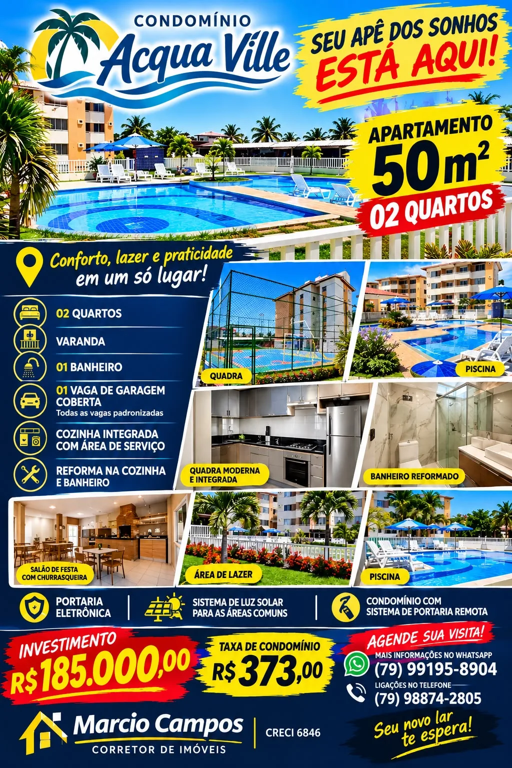 Foto do anúncio Apartamento de 50m² no Condomínio Acqua Ville à venda