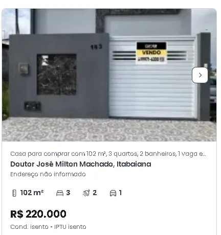 Foto do anúncio Imóveis à venda em Itabaiana
