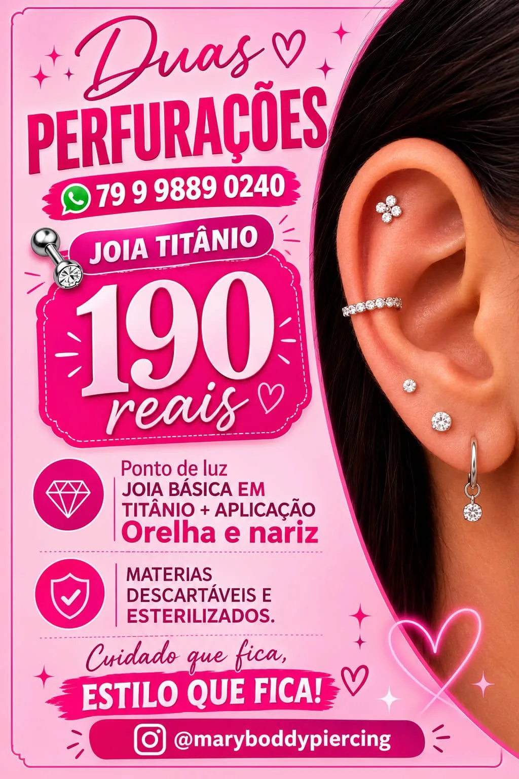 Foto 1 de Serviços de Perfuração e Piercing - Mary Boddy Piercing