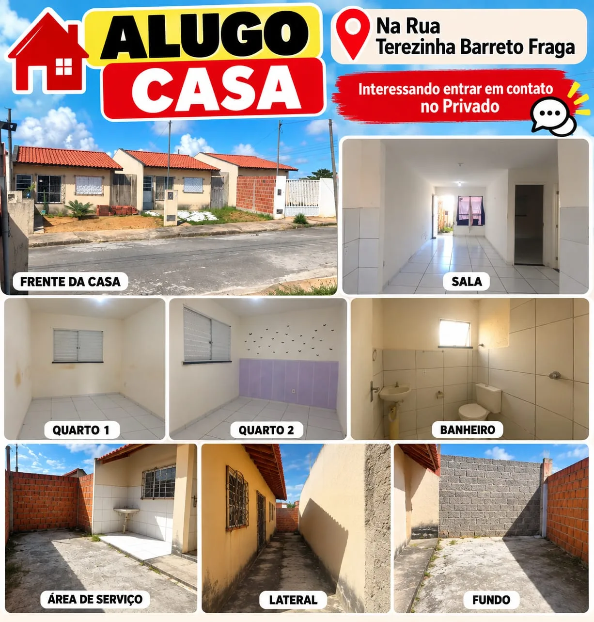 Foto 1 de Aluguel de casa na Rua Terezinha Barreto Fraga