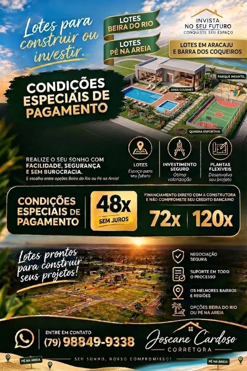 Foto 1 de Lotes em Aracaju e Barra dos Coqueiros