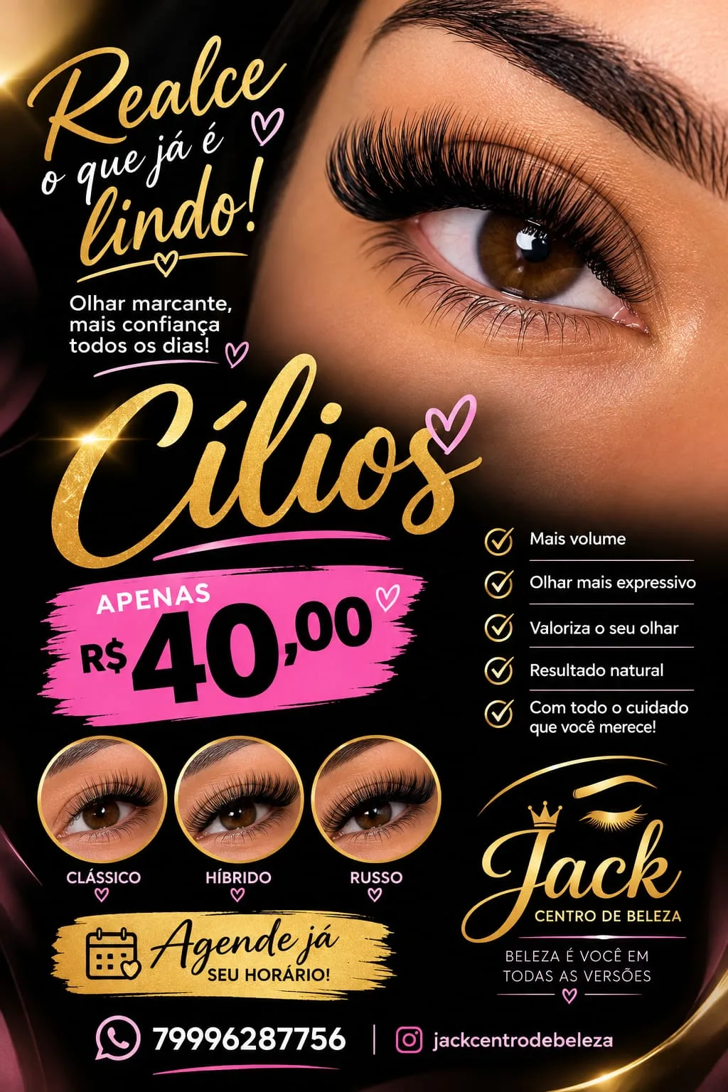 Foto do anúncio Extensão de Cílios - Jack Centro de Beleza