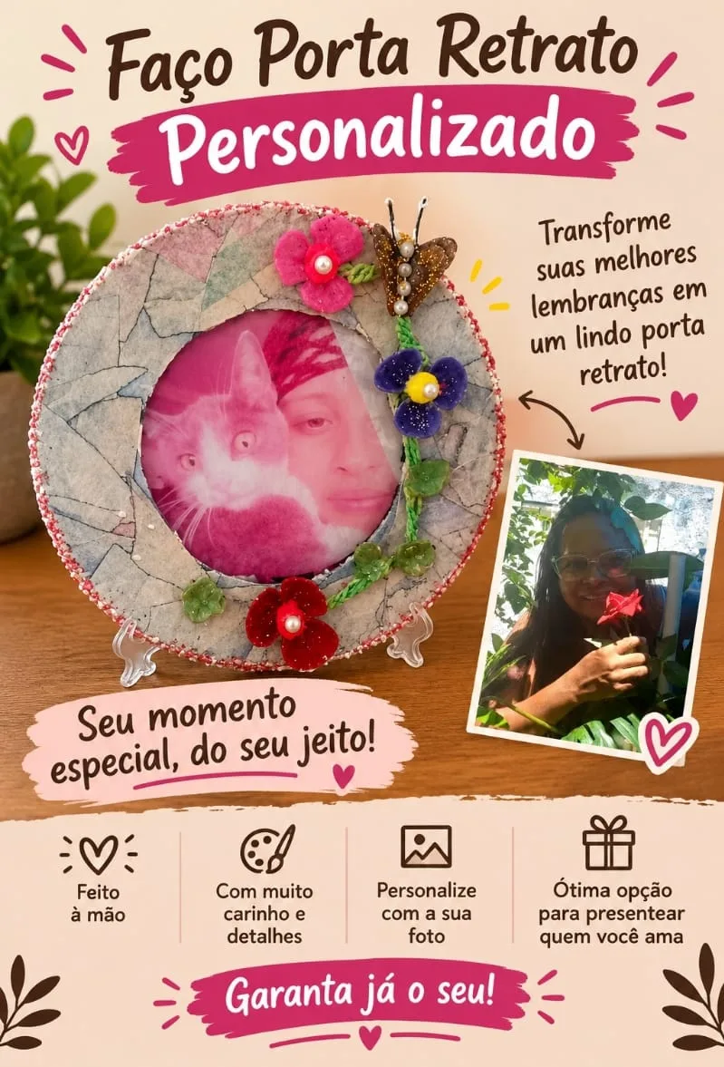 Foto do anúncio Porta Retrato Personalizado Feito à Mão