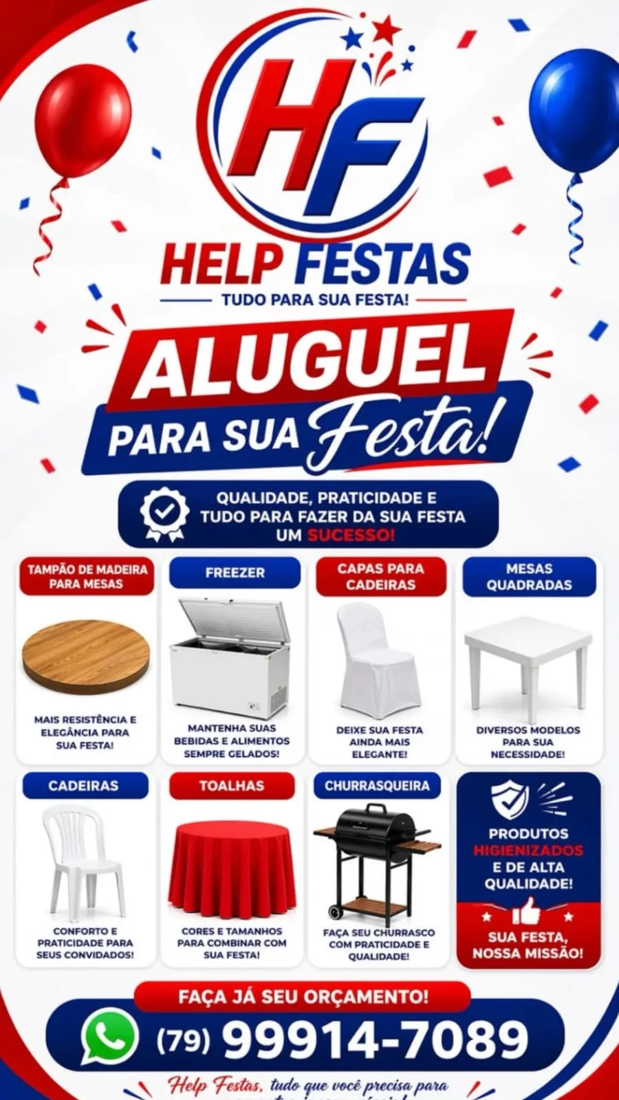 Foto 1 de Aluguel de materiais e itens para festa - Help Festas