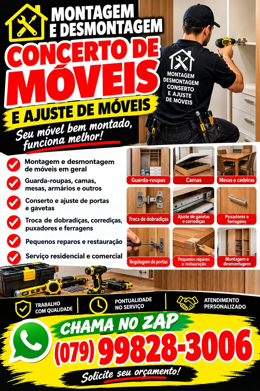 Foto 1 de Serviço de Montagem, Desmontagem e Conserto de Móveis