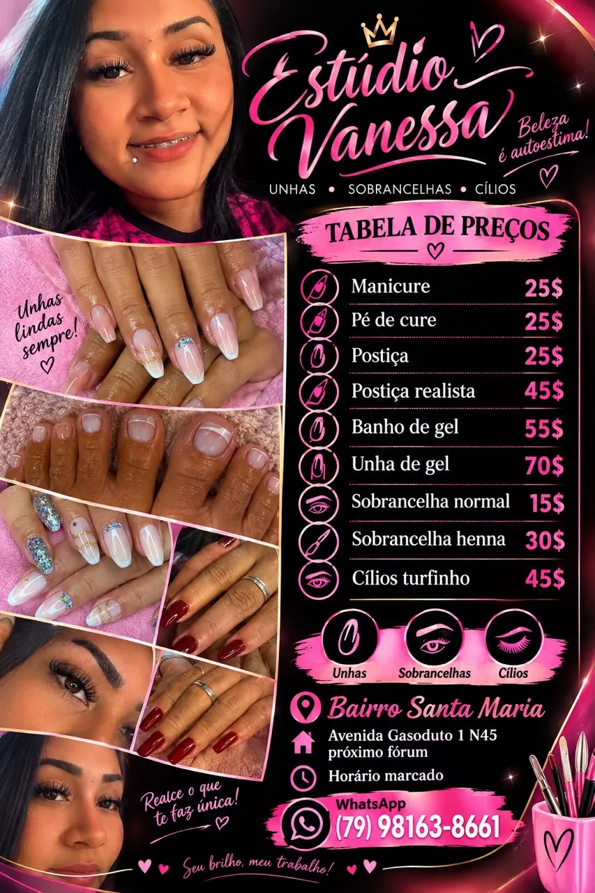 Foto 1 de Estúdio Vanessa - Serviços de Unhas, Sobrancelhas e Cílios