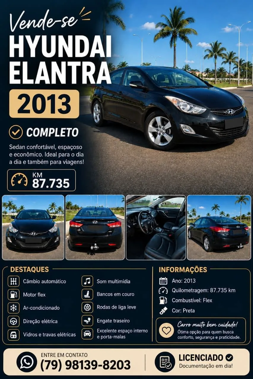 Foto do anúncio Hyundai Elantra 2013 Completo