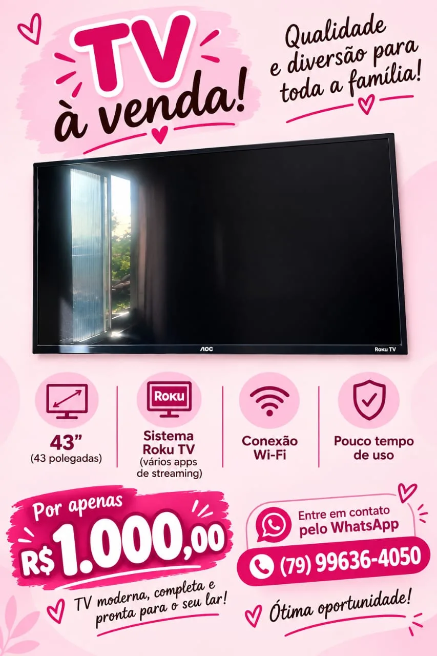 Foto 1 de Smart TV AOC Roku 43 Polegadas à Venda