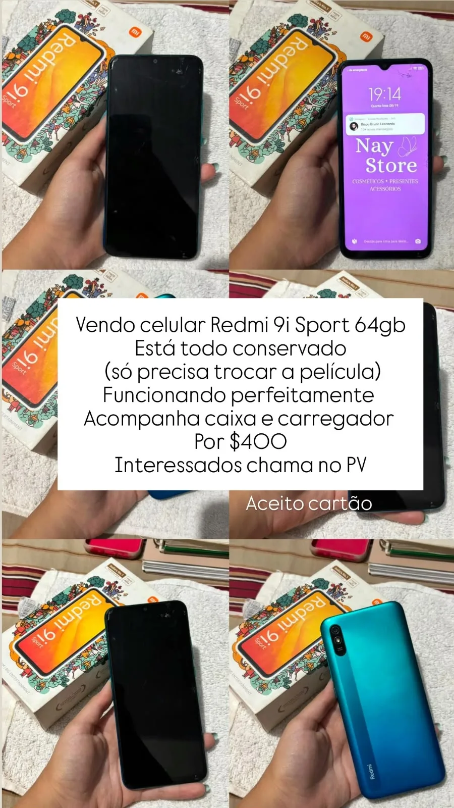 Foto do anúncio Celular Redmi 9i Sport, Geladeira Brastemp, Expositores e Prateleiras