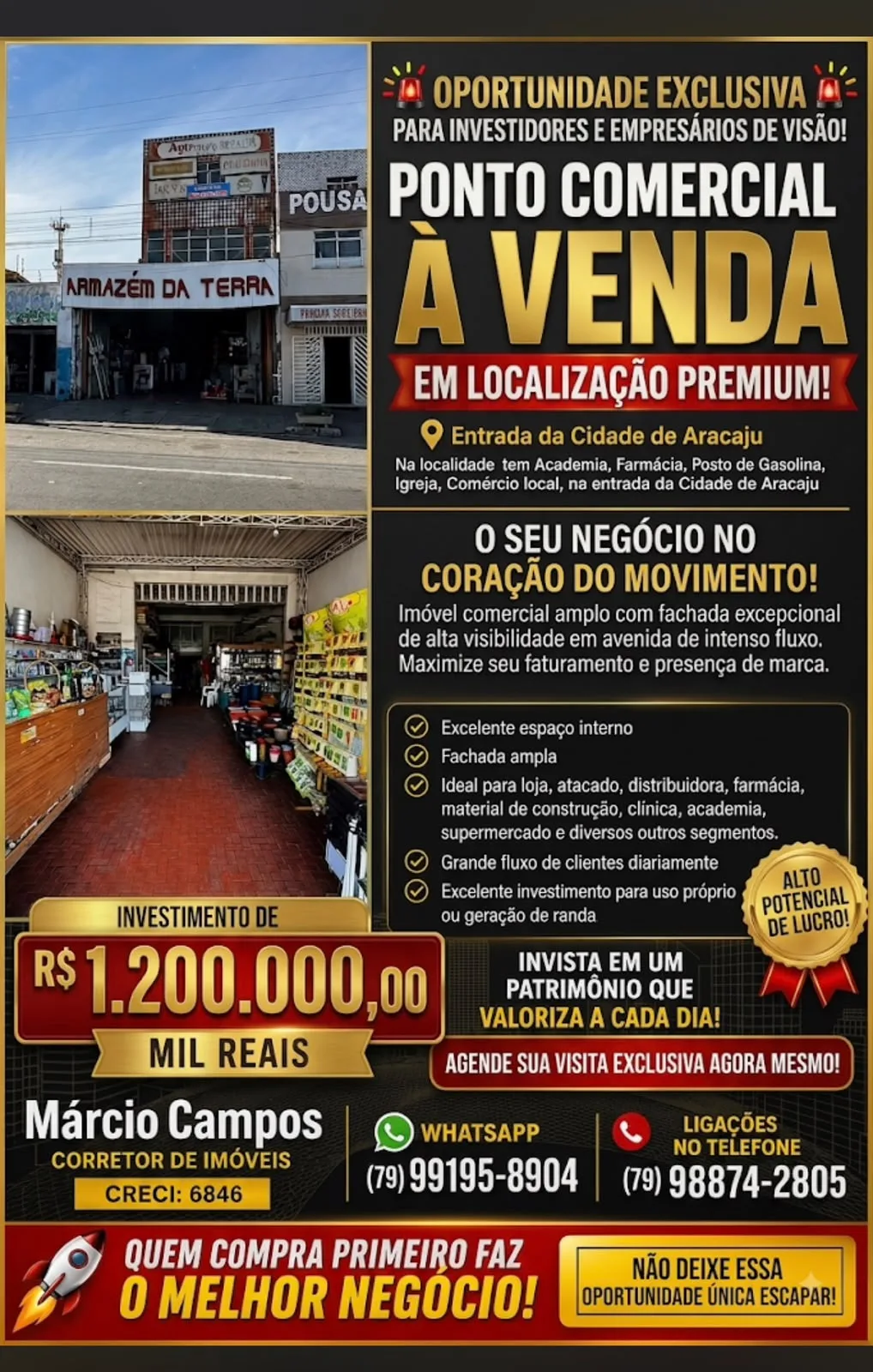 Foto 1 de Ponto Comercial à Venda na Entrada de Aracaju