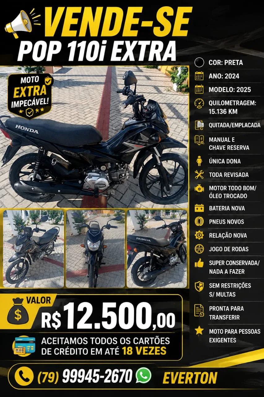 Foto do anúncio Honda Pop 110i 2024/2025 à venda