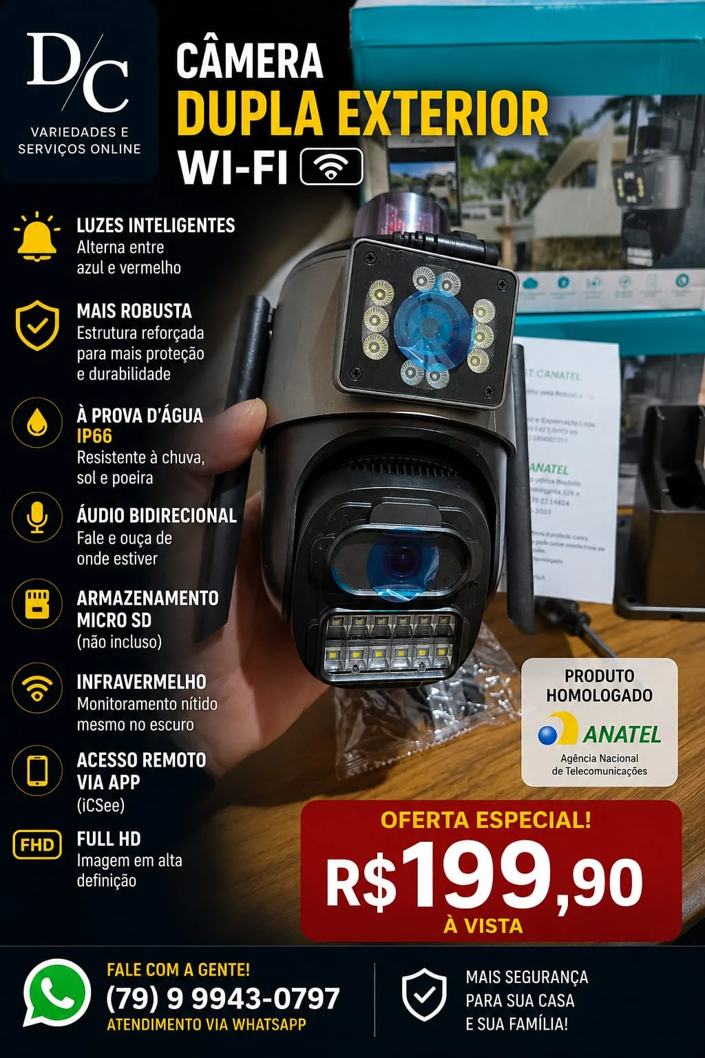 Foto do anúncio CÂMERA DUPLA