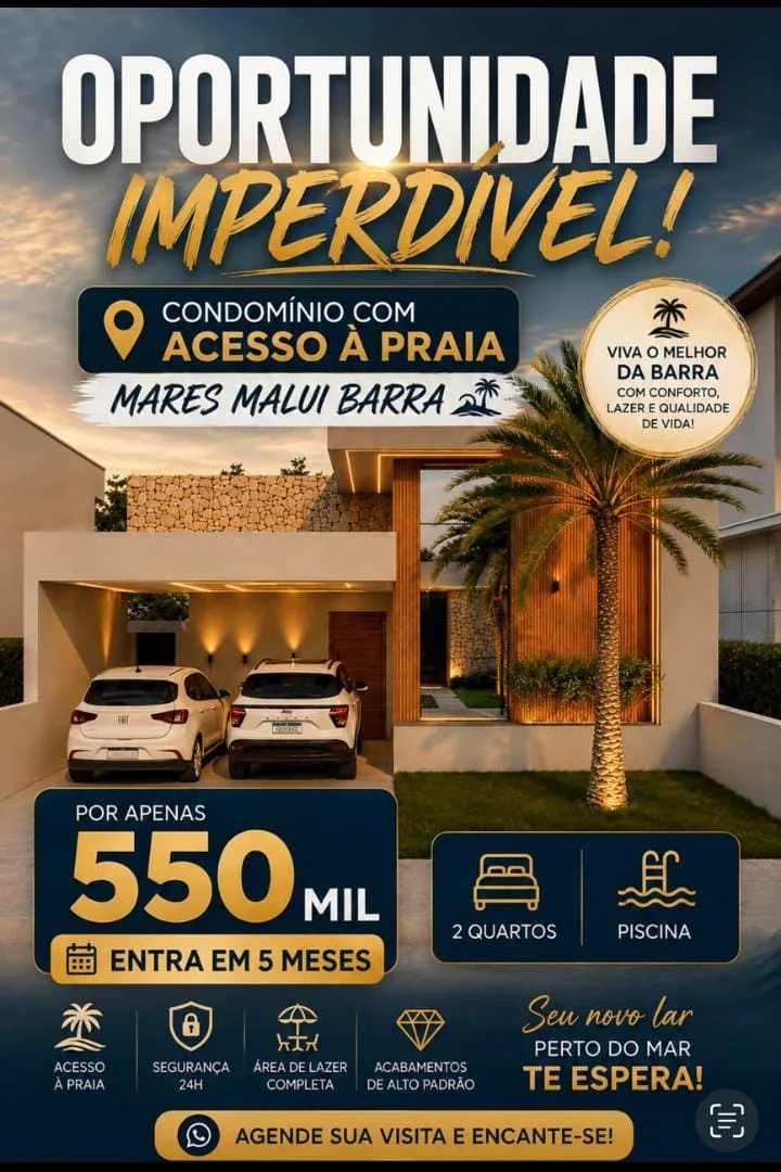 Foto 1 de CASA A VENDA NA BARRA DOS COQUEIROS